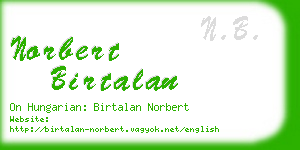 norbert birtalan business card